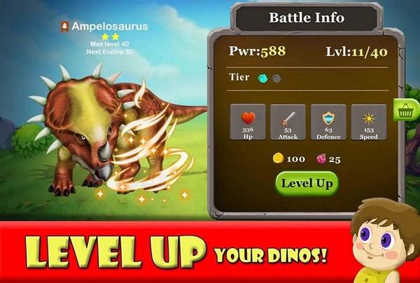 迪诺之战破解版无限钻石 (Dino Battle)最新版v13.54截图1