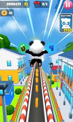 熊猫跑酷无限金币修改版 v1.4.1 安卓最新版截图2