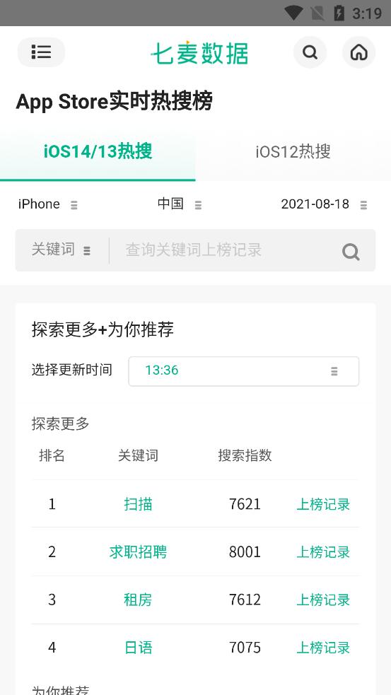 七麦数据手机版截图0