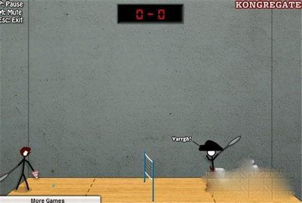 火柴人打羽毛球双人版