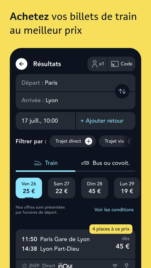 sncf connect app截图1