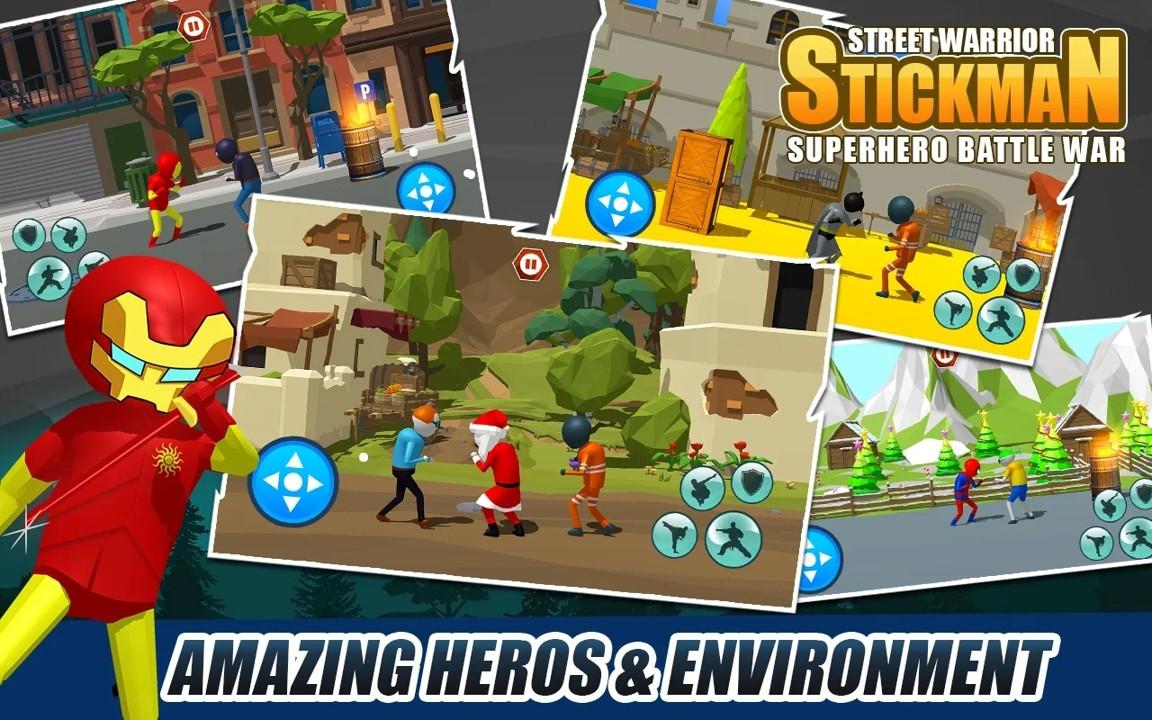 Stickman Street Supreme Warriors: Super Boy Games(火柴人城市战斗手游) 1.0安卓版截图3
