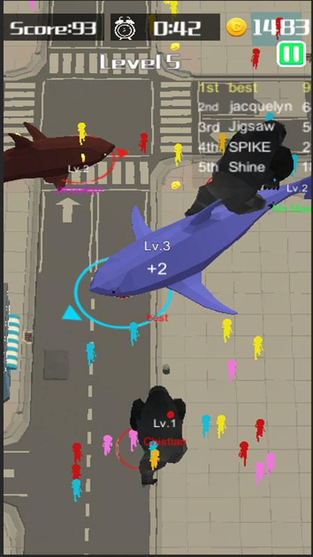 Shark Rampage: Hungry Shark(鲨鱼横行最新破解版) 1.0.1无限金币版截图3