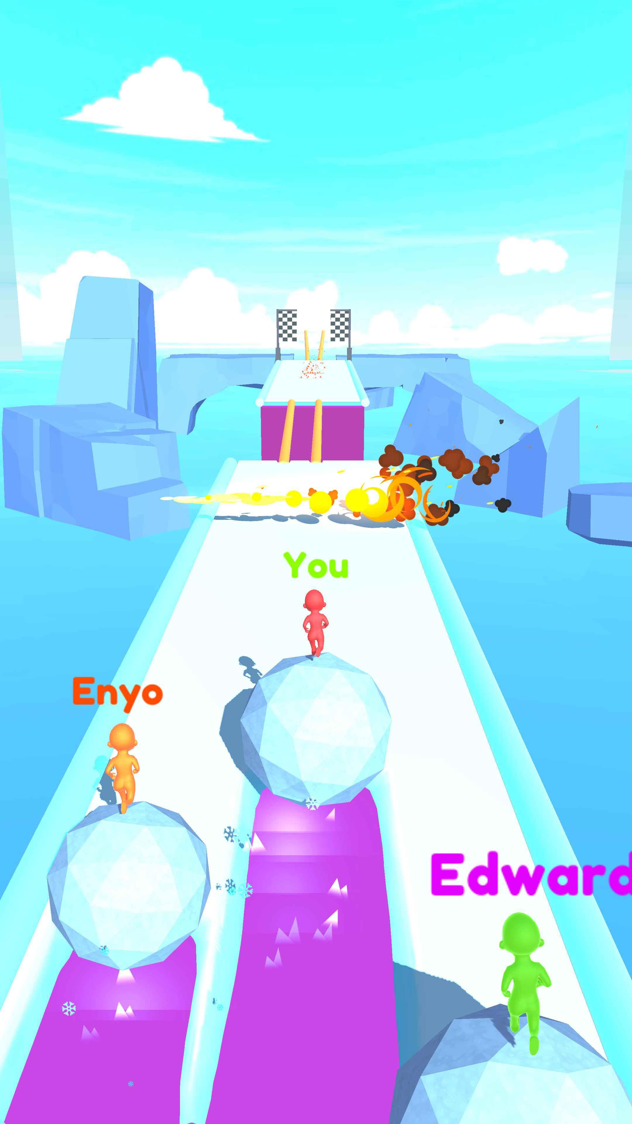 雪地滚球破解版(Snow Rails.io) 1.0.0最新版截图2