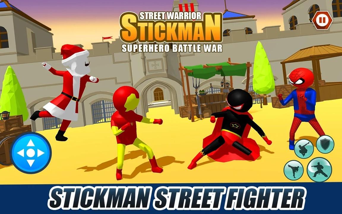 Stickman Street Supreme Warriors: Super Boy Games(火柴人城市战斗手游) 1.0安卓版截图2