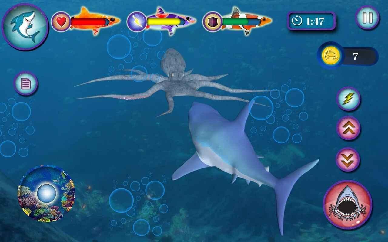 海洋鲨鱼模拟器无限金币版 1.0破解版截图3