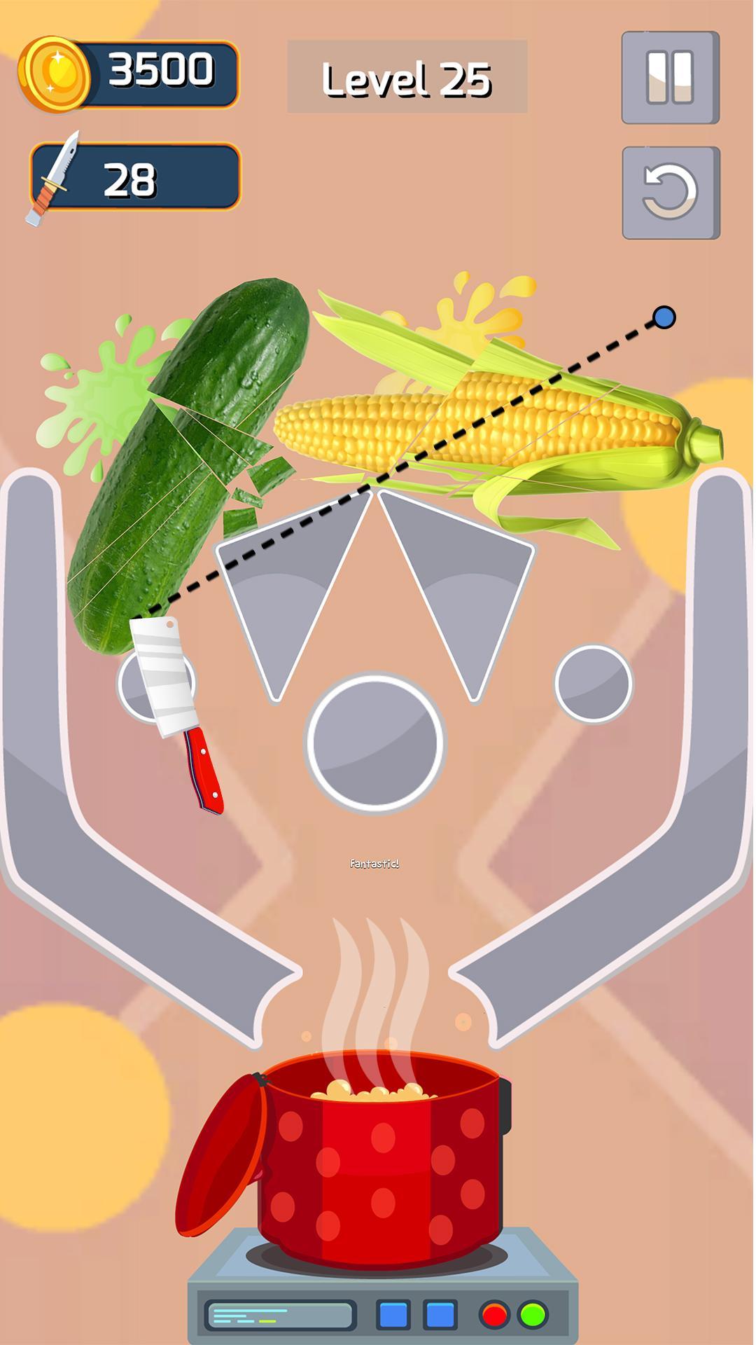 Ninja Slice and Dice: Vegetable Cutting Game(完美的蔬菜切片机无限金币版) 1.0.1破解版截图2