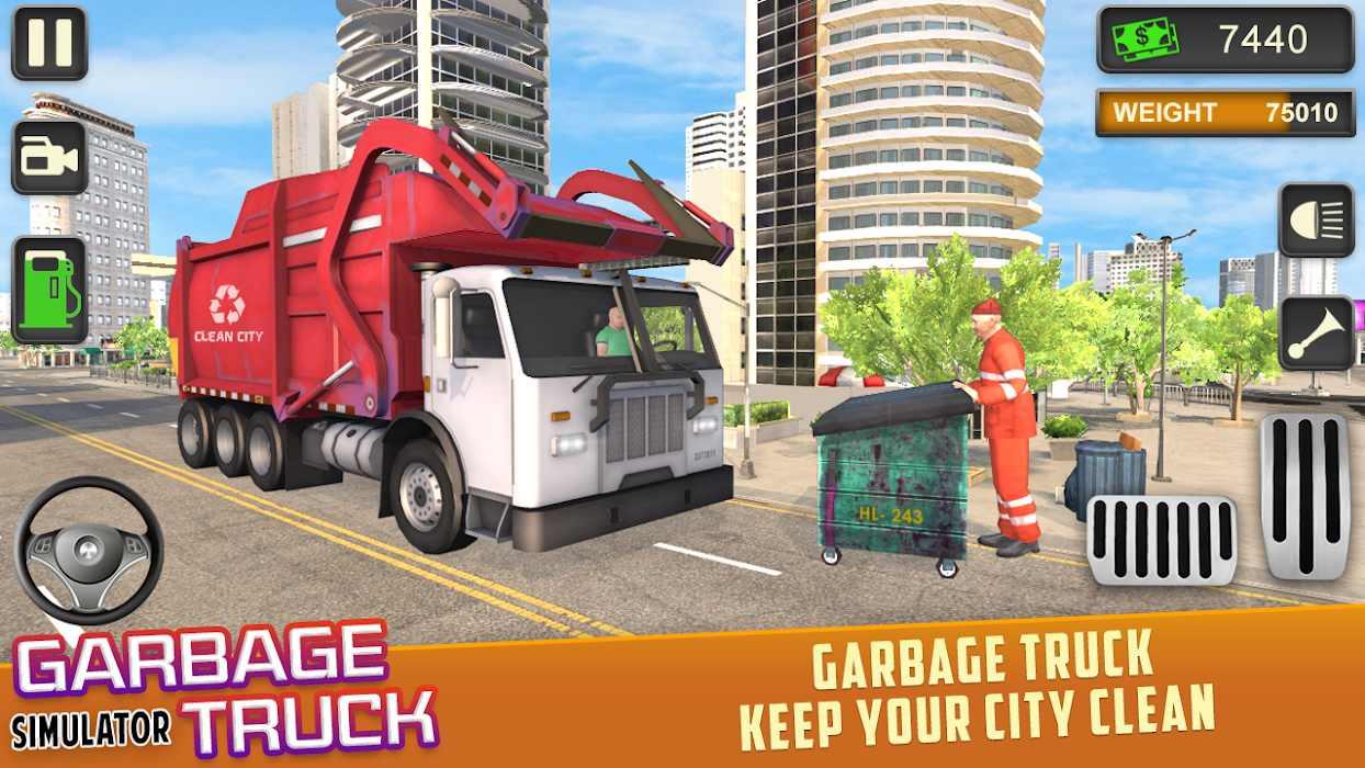 Trash Truck Driving Simulator: Dumping Game(垃圾车驾驶模拟器破解版) 0.8全车辆版截图1