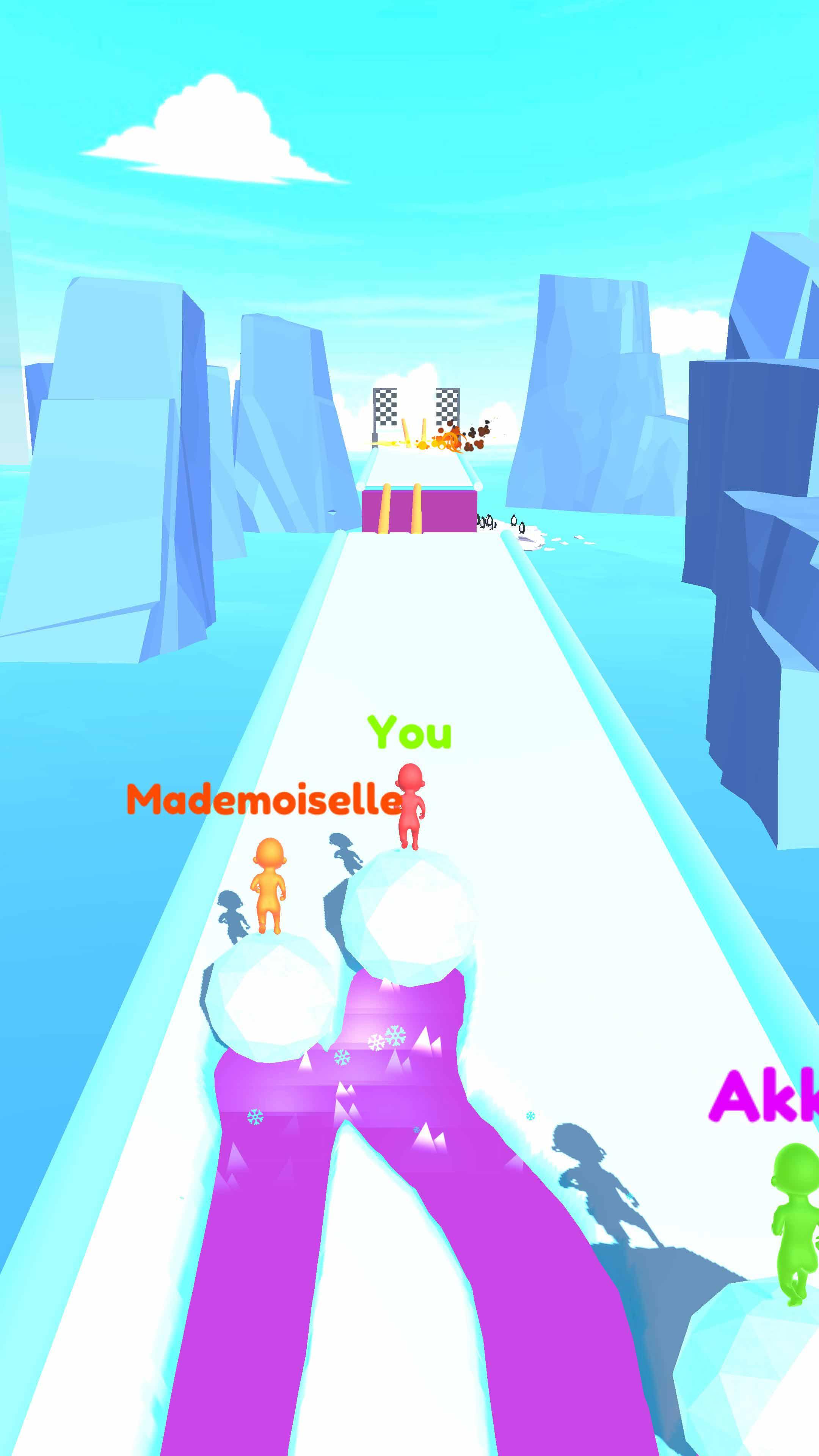 雪地滚球破解版(Snow Rails.io) 1.0.0最新版截图4