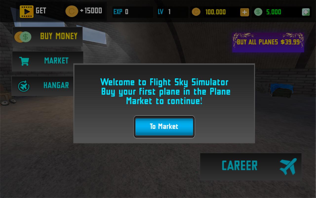 Flight Sky Sim 2021(飞行天空模拟器手游) 1.3.2安卓版截图1
