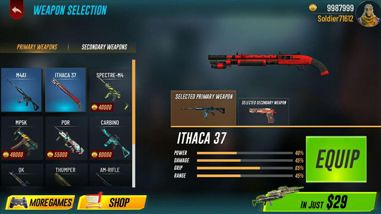 Special OPS:Commando Strike(FPS反恐小队无限金币版) 2.9最新版截图2