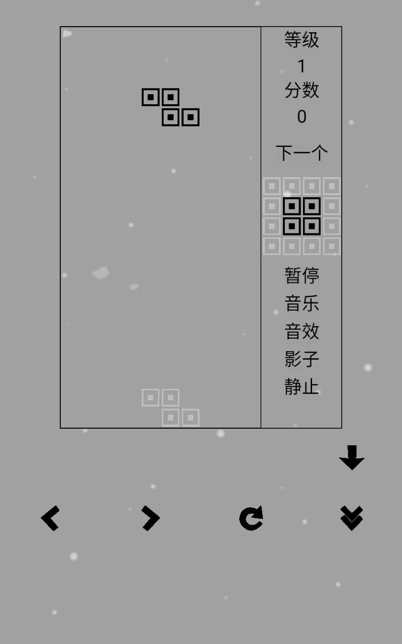 经典俄罗斯方块黑白版手游 1.0安卓版截图1