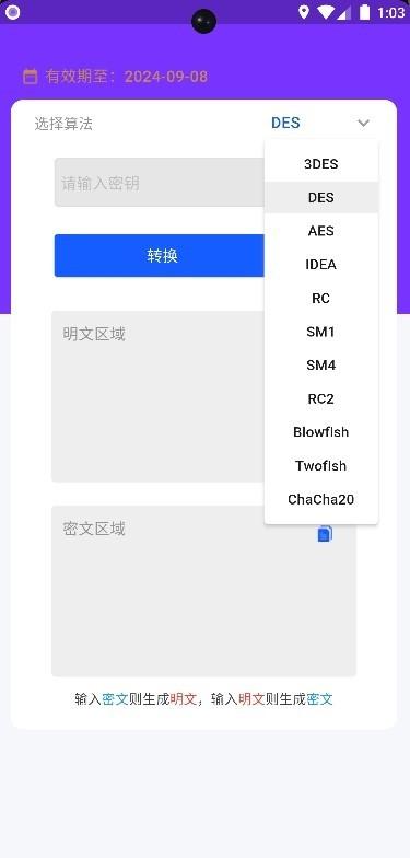 密文明文密钥验证系统 v4.2.3
