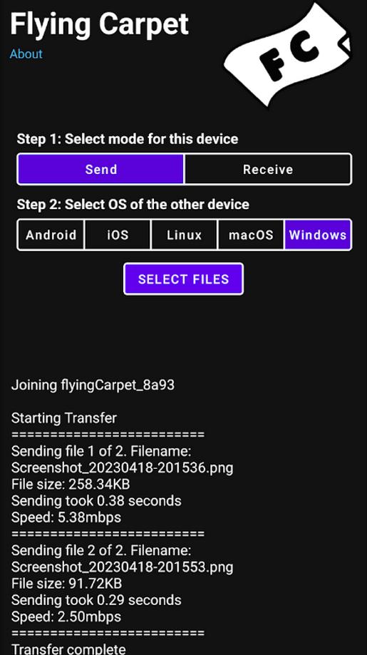 免局域网传输Flying Carpet最新版8.0.2 安卓最新版 v5.0.2