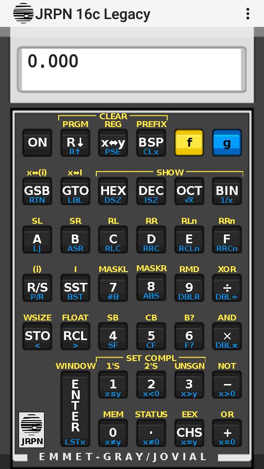 惠普程序员计算器软件(JRPN 16c Legacy)v1.1.5 安卓免费版 v3.3.2