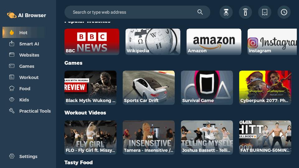 AI Browser浏览器TV版v1.1.8 安卓最新版 v3.5.4
