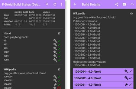 F-Droid 构建状态(F-Droid Build Status)
