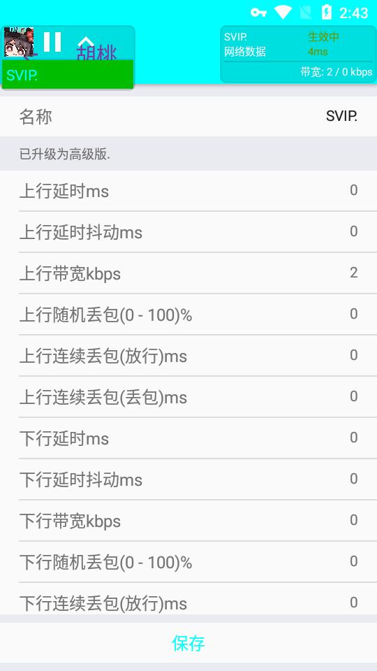 胡桃弱网内置参数版v4.0 免更新高级版 v5.5.2