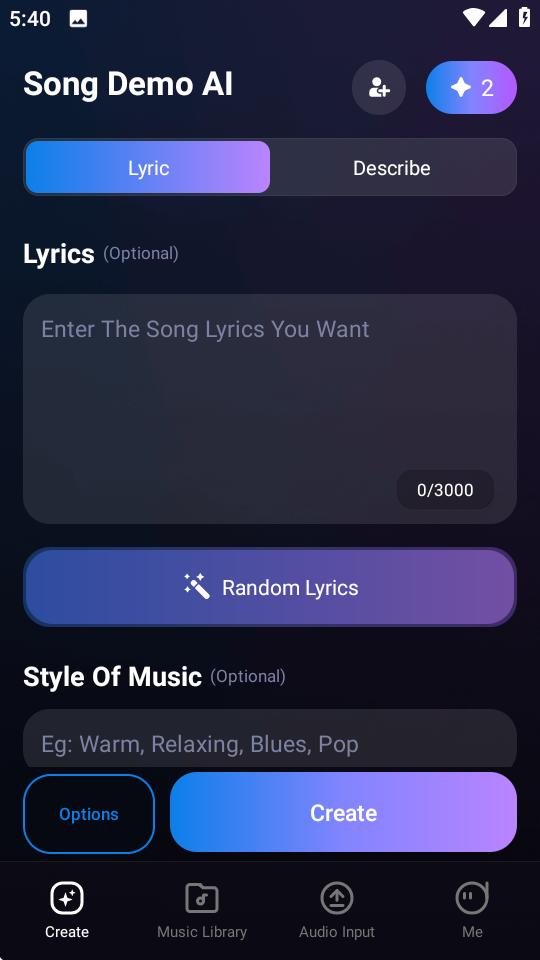 Song AI音乐生成器v1.1.0 安卓正版 v6.2.2