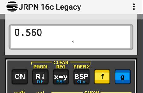 惠普程序员计算器软件(JRPN 16c Legacy)