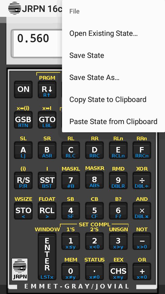 惠普程序员计算器软件(JRPN 16c Legacy)v1.1.5 安卓免费版 v3.3.2