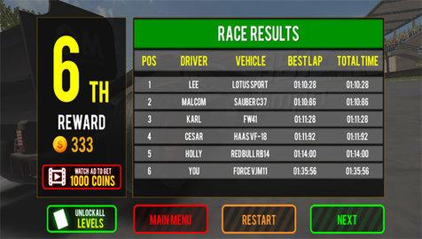 极限方程式赛车无限车辆版截图0