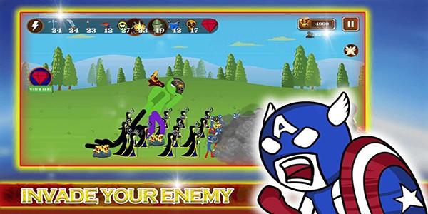 火柴人英雄之战无限金币无限钻石 (Hero stick war)修改版v4截图0