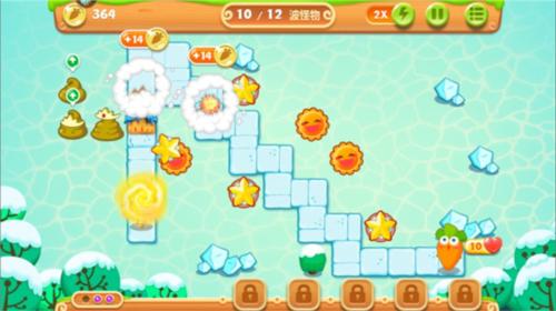 保卫萝卜2炮塔摆放攻略
3