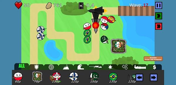 波兰球塔防截图2