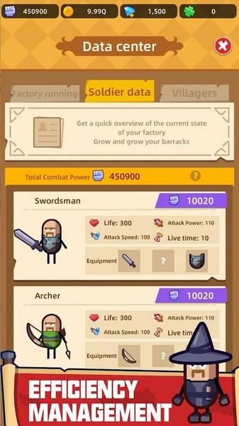 英雄制造工厂免广告 (IdleHeroFactory)无限金币版v2.0.4截图1