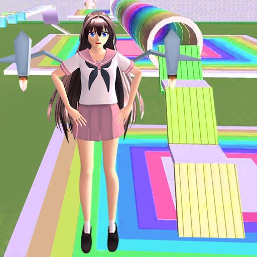 樱花校园逃离跑酷无广告无限金币版 v1.0 最新版