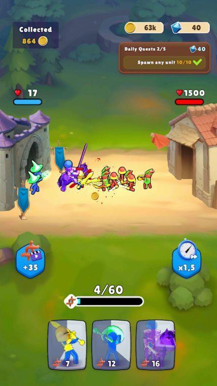 放置士兵消灭一切的敌人截图0