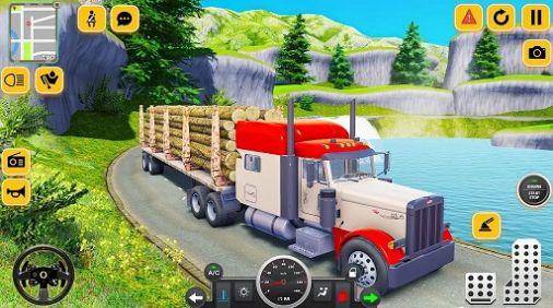 原木货运卡车游戏(Log Cargo Transport Truck Game)