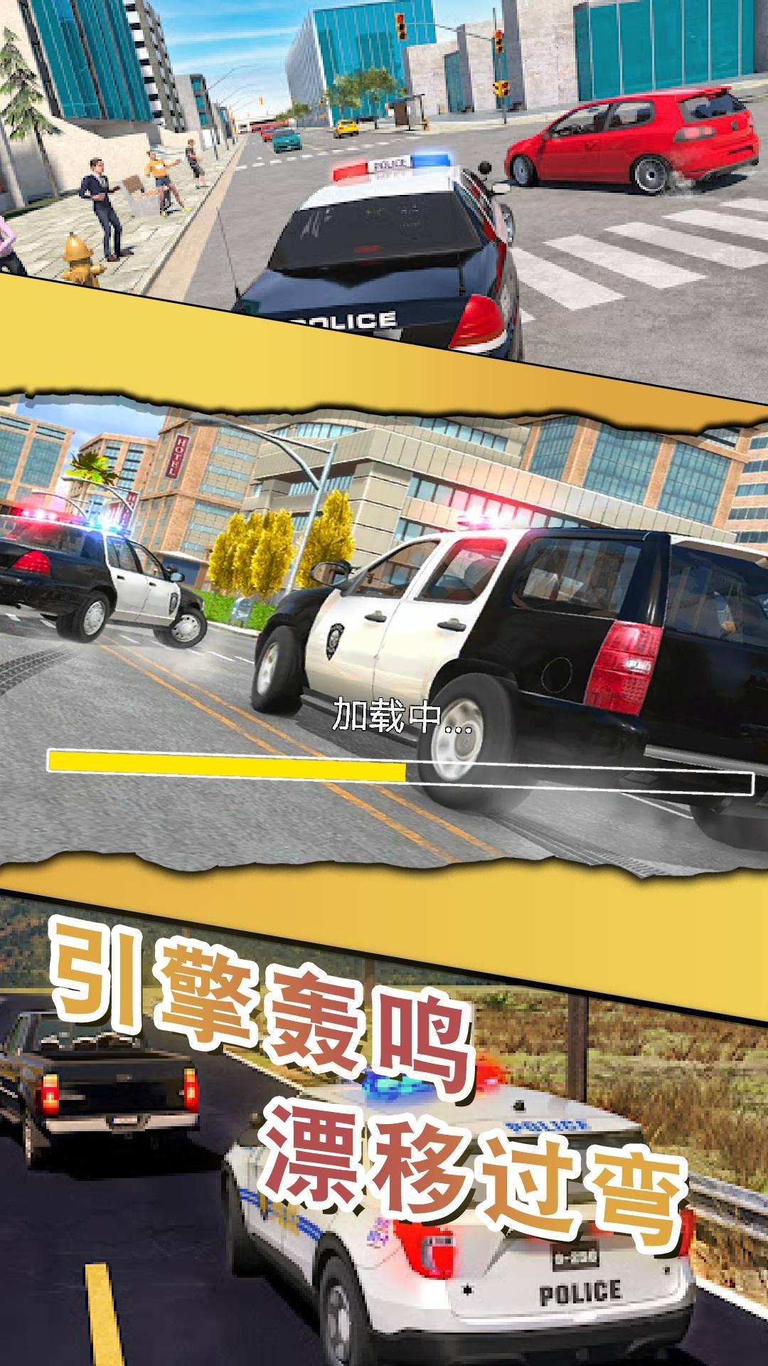 警察驾驶警车模拟