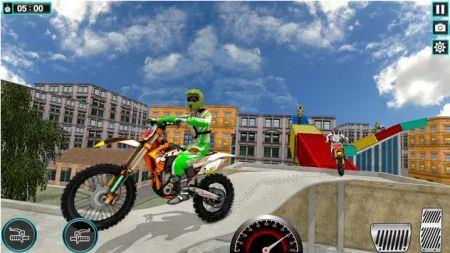 摩托车车顶跳跃特技