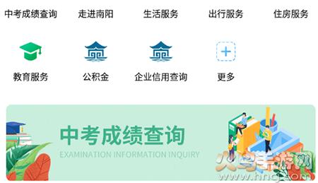 南阳政务app中招成绩查询