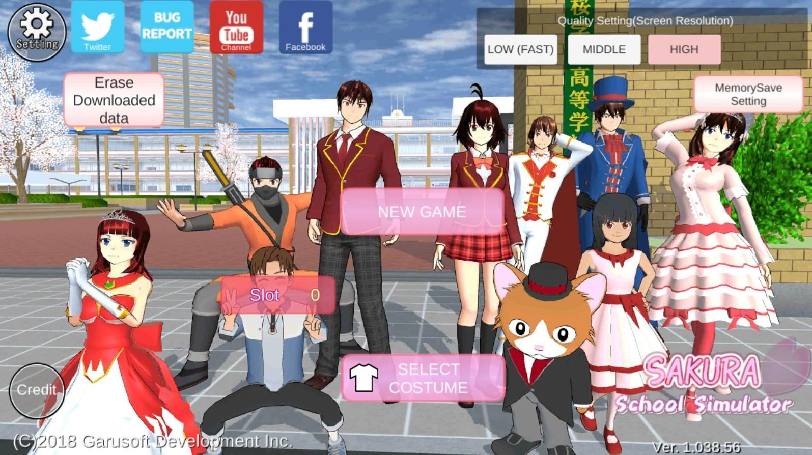 樱花校园模拟器破解版(SAKURA SchoolSimulator) 1.038.74解锁全部衣服