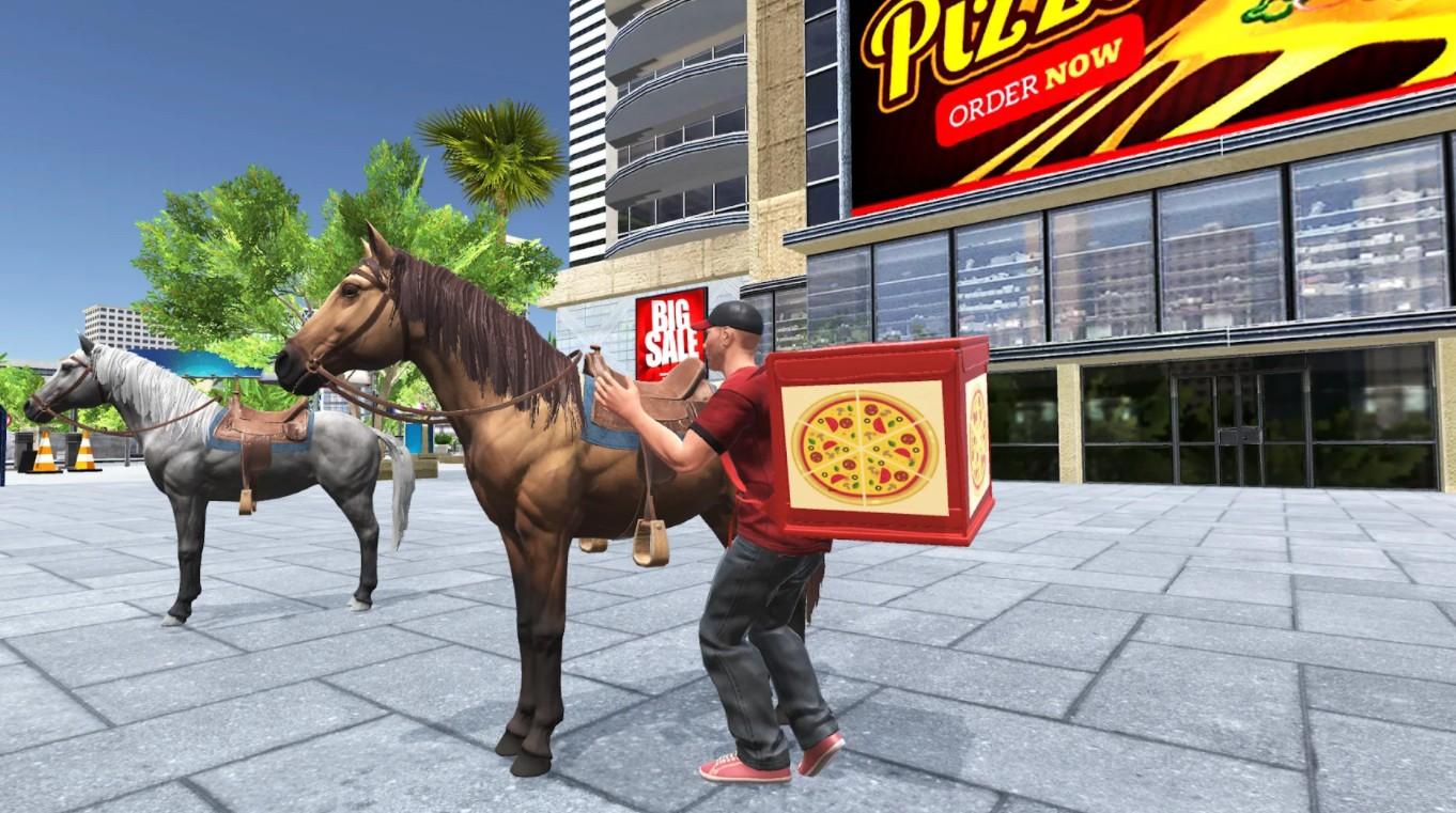 Mounted Horse Pizza Delivery(骑马披萨外卖快餐游戏) 1.0安卓版