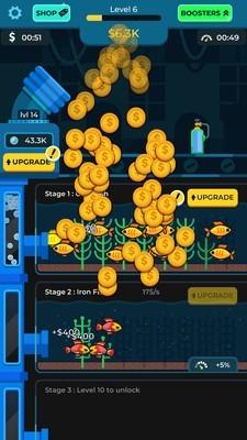 闲置水族馆汉化破解版无限金币 1.7.9安卓版