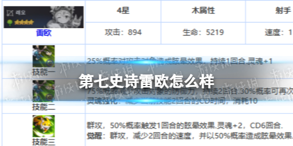 《第七史诗》雷欧怎么样 四星英雄雷欧介绍