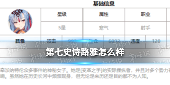 《第七史诗》路雅怎么样 三色英雄路雅介绍