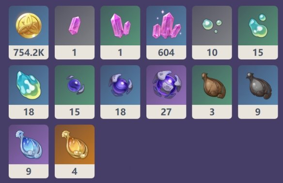 《原神》纯水流华升级材料 纯水流华突破材料