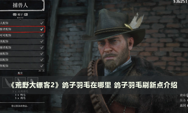 《荒野大镖客2》鸽子羽毛在哪里 鸽子羽毛刷新点介绍