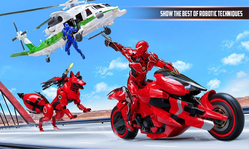 狐狸机器人城市战争游戏官方版（(Wild Fox Transform Bike Robot War)）图片1