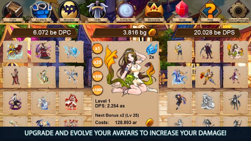 闲置怪物：点击大冒险游戏