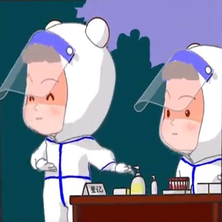 动漫版医务人员揽客可爱图