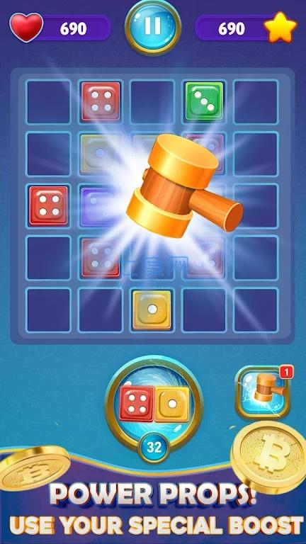 骰子消除大挑战DiceMergeEarn BTC