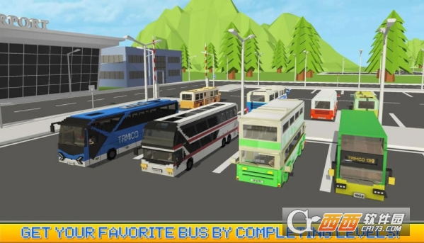 Blocky City Bus Driver SIM(像素巴士司机)截图2