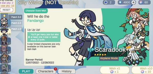 原神智慧抽卡模拟器  v0.8