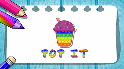 流行色彩Pop It Coloring